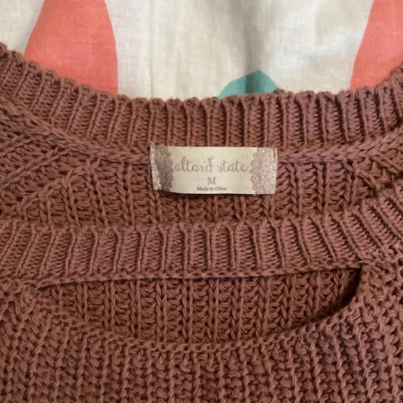 Altar’d State Gretchen Braided Cutout Sweater size Medium - Picture 5 of 6